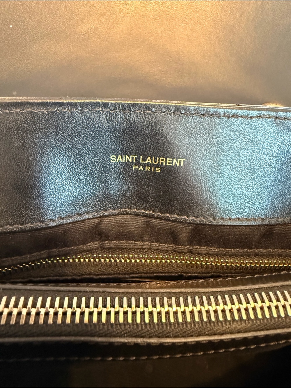 YSL Chevron Quilted LouLou Medium Black - Picture 9 of 16